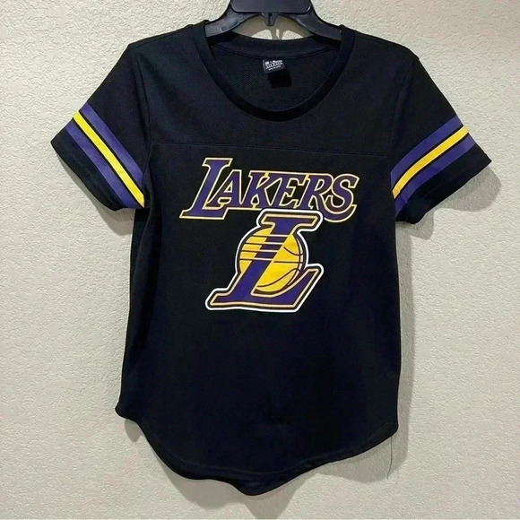 Ultra Game NBA Women’s Soft Mesh Los Angeles Lakers T-Shirt Black Size Small - Picture 1 of 13